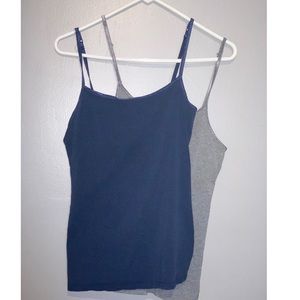 PACK OF 2! basic grey and navy blue tank top cami
